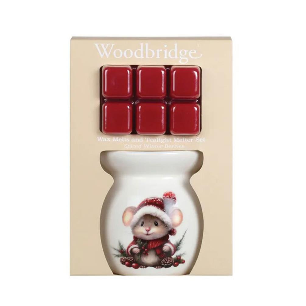 Woodbridge Christmas Mouse Wax Melt Warmer Gift Set Extra Image 1